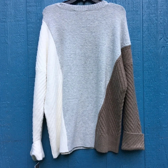 NWT French Connection Sophia Viola Wool Sweater XS Stripe Colorblock - Picture 9 of 9